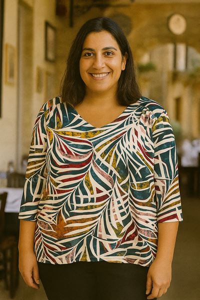 Picture of CURVY GIRL V NECK TOP